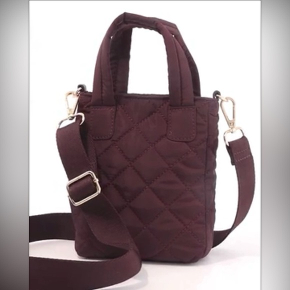 INC International Concepts “Dark Cherry” Crossbody Bag with Sleek Design - Picture 4 of 6